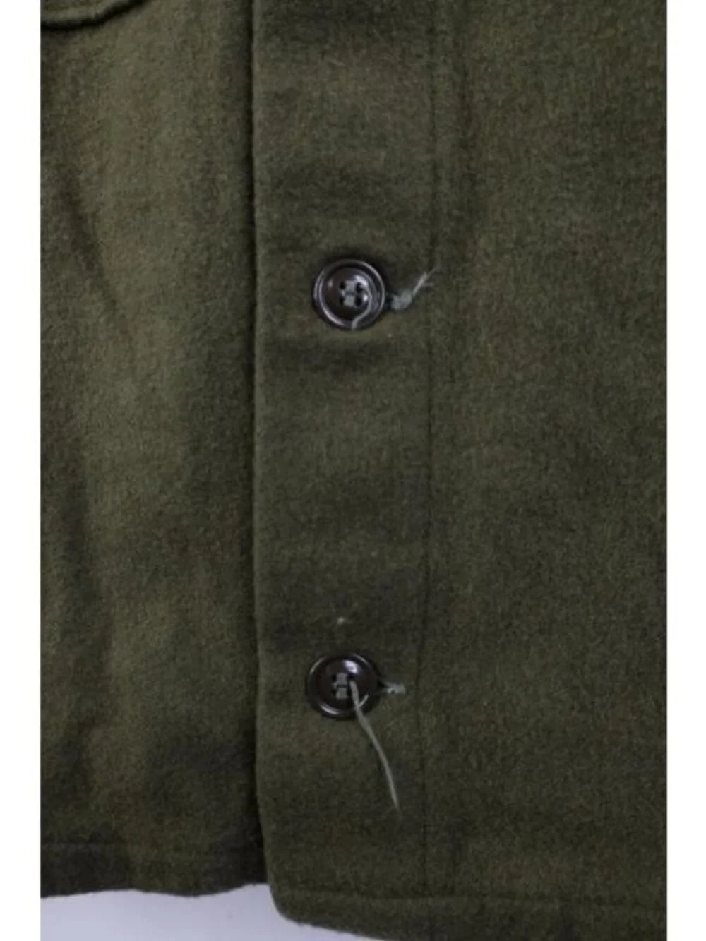Deadstock Unissued 50s Korean War Mens Small OG108 Wool Nylon Field Button Shirt